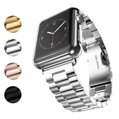 A.m1.mb Apple Watch Stainless Steel Strap In Black