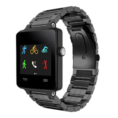 G.m17.mb Main Black StrapsCo Stainless Steel Link Watch Band Strap For Garmin Vivoactive