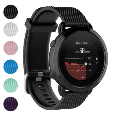 Su.r20 Gallery Black StrapsCo Silicone Rubber Watch Band Strap Compatible With Suunto 3 Fitness