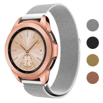 S.m9.ss.20 Gallery Silver StrapsCo Milanese Mesh Watch Band Strap Compatible With Samsung Galaxy Watch, Galaxy Watch Active & Gear