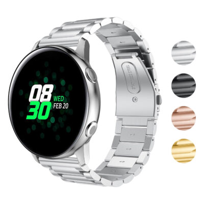 S.m13.ss Gallery Silver StrapsCo Stainless Steel Watch Band Strap For Samsung Galaxy Watch Active