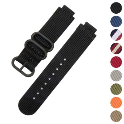 g.ny3 .1 Gallery Black StrapsCo Woven Nylon Watch Band Strap for Garmin Forerunner 220230235620630735