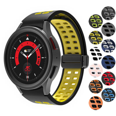 Mag-Clasp Color Block Strap For Samsung Galaxy Watch 6