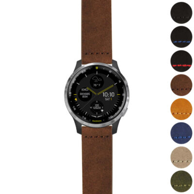 g.d2a.st29 Gallery Brown StrapsCo Heavy Duty Suede Watch Strap 20mm