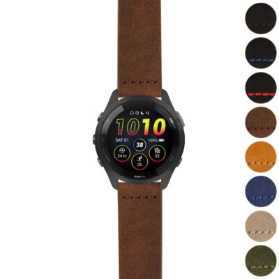 g.f265.st29 Gallery Brown StrapsCo Heavy Duty Suede Watch Strap 20mm