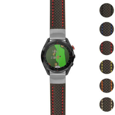 g.as62.st25 Gallery Black & Red StrapsCo Heavy Duty Carbon Fiber Watch Strap 20mm