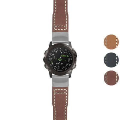 g.d2dpx.iw11 Gallery Brown StrapsCo DASSARI Vintage Pilot Strap 22mm