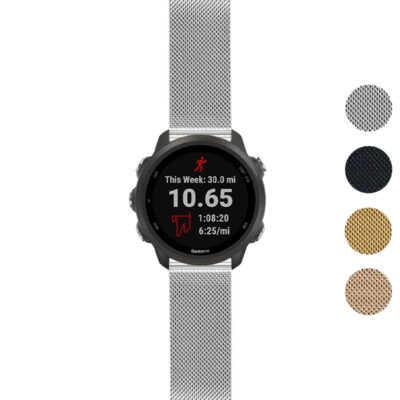 Gallery f245.g.m111 Silver StrapsCo Pro Mesh Stainless Steel Watch Band Strap