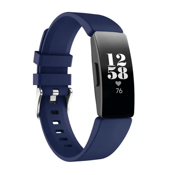 Fb.r42.5 Main Midnight Blue StrapsCo Silicone Rubber Watch Band Strap For Fitbit Inspire & Inspire HR Small Large