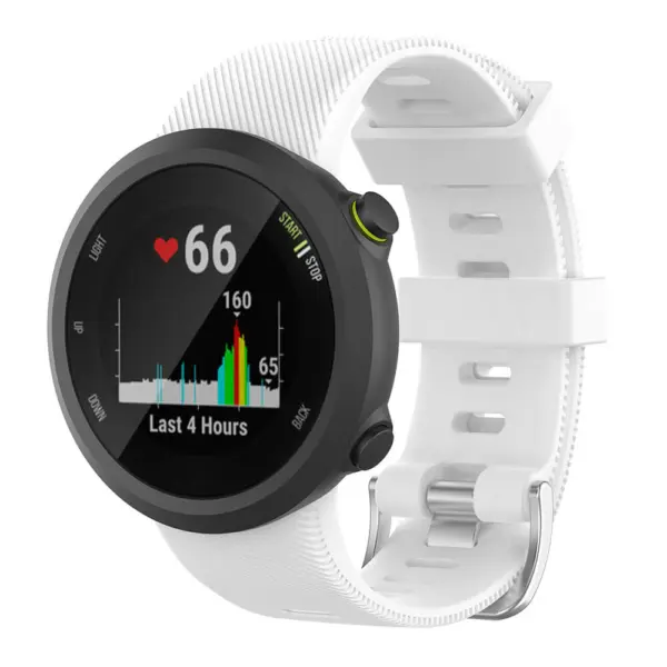 G.r45.22 Main White StrapsCo QuickFit 22 Silicone Rubber Watch Band Strap For Garmin Forerunner 4545S & Swim 2