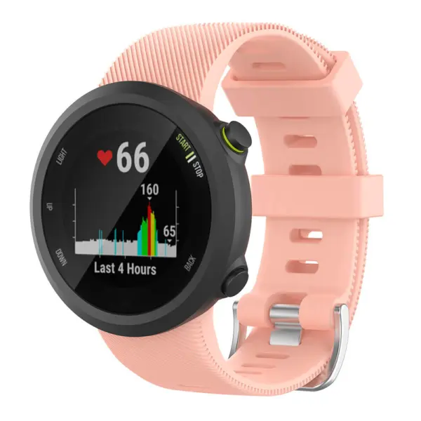 G.r45.13 Main Pink StrapsCo QuickFit 22 Silicone Rubber Watch Band Strap For Garmin Forerunner 4545S & Swim 2