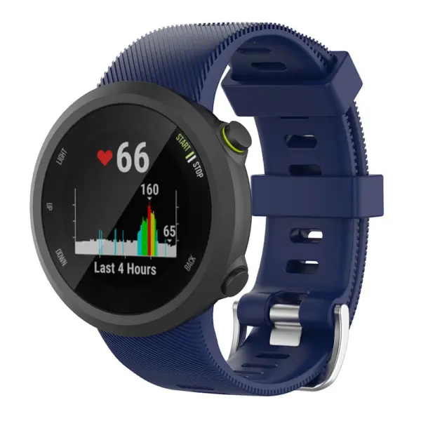 G.r45.5 Main Blue StrapsCo QuickFit 22 Silicone Rubber Watch Band Strap For Garmin Forerunner 4545S & Swim 2