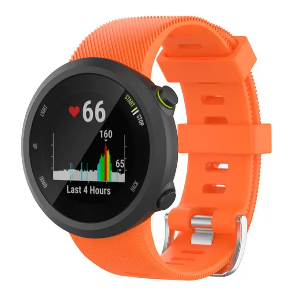 G.r45.12 Main Orange StrapsCo QuickFit 22 Silicone Rubber Watch Band Strap For Garmin Forerunner 4545S & Swim 2