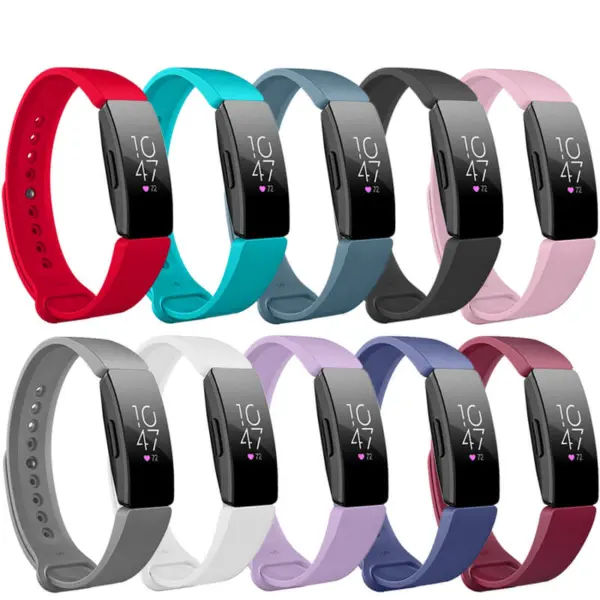 Fb.r46 All Colour StrapsCo Pin And Tuck Silicone Rubber Watch Band Strap For Fitbit Inspire & Inspire HR