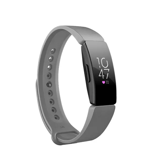 Fb.r46.7 Main Grey StrapsCo Pin And Tuck Silicone Rubber Watch Band Strap For Fitbit Inspire & Inspire HR