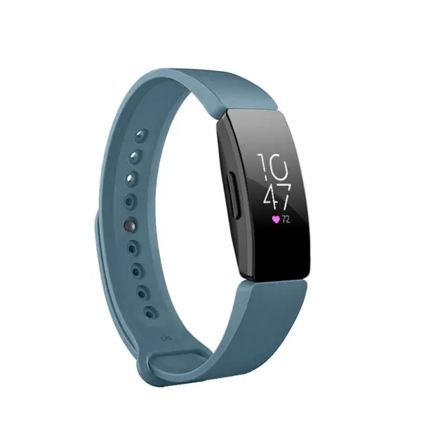 Fb.r46.7a Main Blue Grey StrapsCo Pin And Tuck Silicone Rubber Watch Band Strap For Fitbit Inspire & Inspire HR