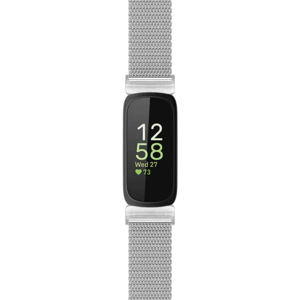 m6 Silver Main StrapsCo Mesh Watch Band Strap For Fitbit Inspire 3