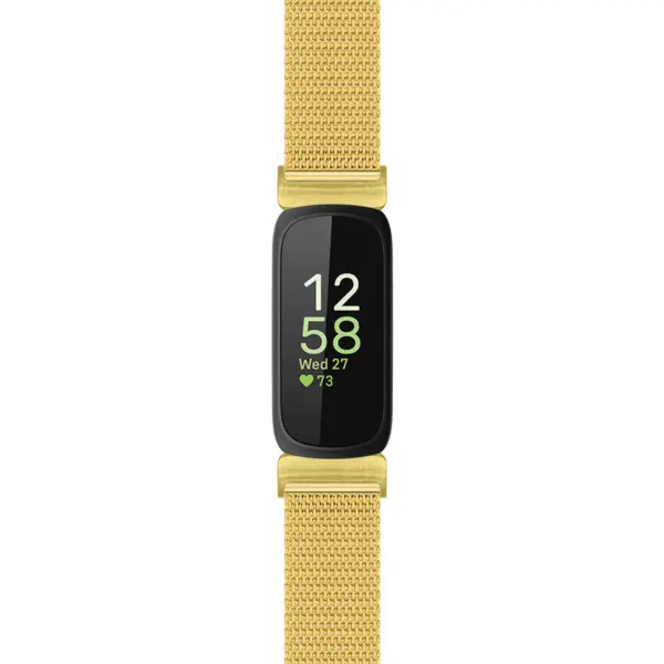 m6 Yellow Gold Main StrapsCo Mesh Watch Band Strap For Fitbit Inspire 3
