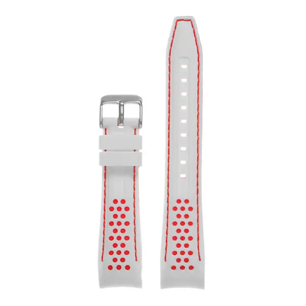 Rubber Perforated Rally Strap with Curved Ends For MoonSwatch #20