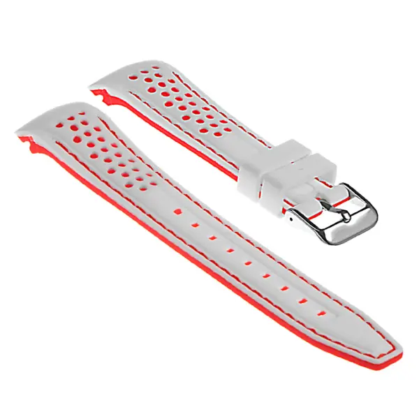 Rubber Perforated Rally Strap with Curved Ends For MoonSwatch #21