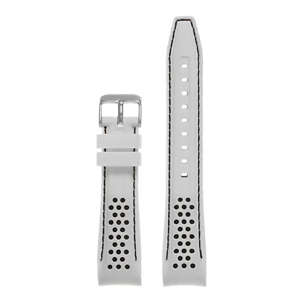 Rubber Perforated Rally Strap with Curved Ends For MoonSwatch #23