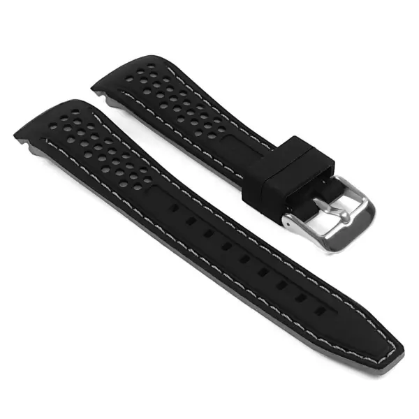 Rubber Perforated Rally Strap with Curved Ends For MoonSwatch #26