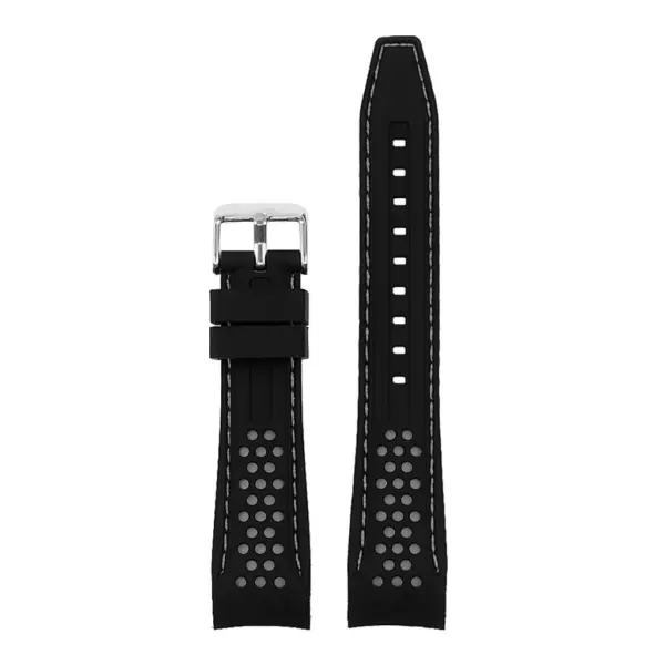 Rubber Perforated Rally Strap with Curved Ends For MoonSwatch #27