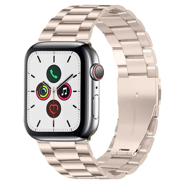 a.m25.cg Main Champagne Gold StrapsCo Flat Stainless Steel Band for Apple Watch