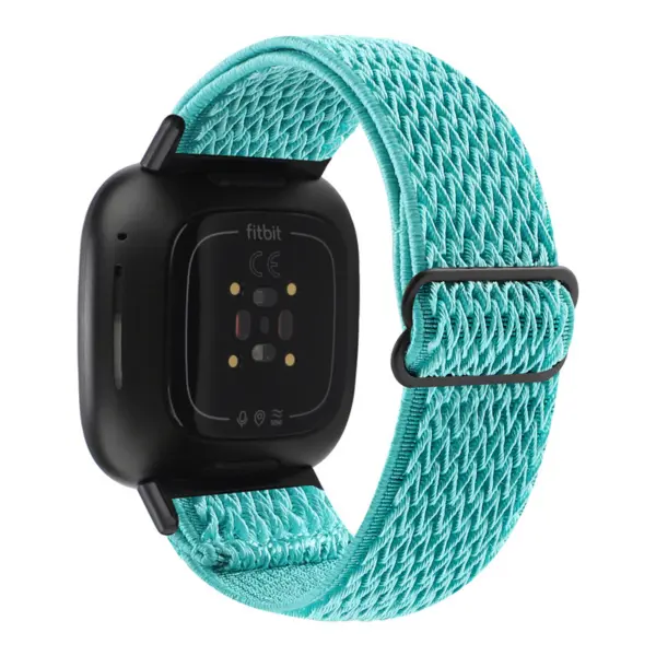 fb.ny41.5 Back Turquoise StrapsCo Nylon Strap for Fitbit Versa 3 Fitbit Sense Nylon Canvas
