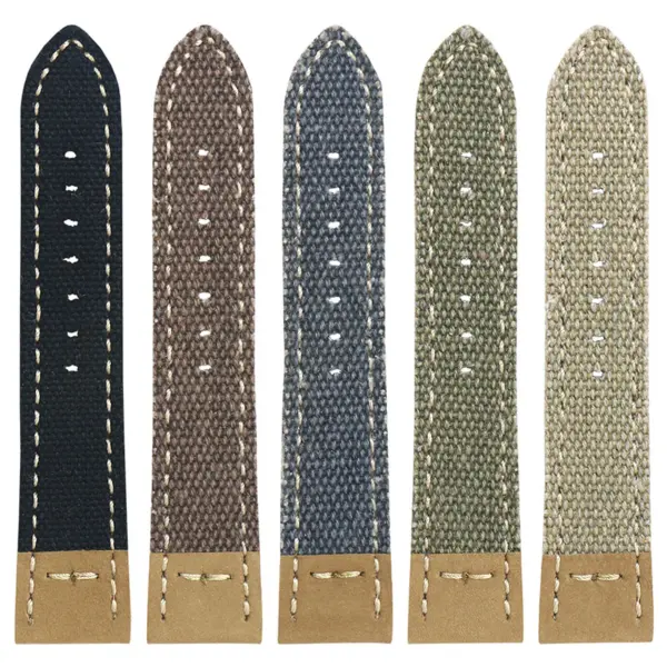 ds21 All Color DASSARI Vintage Canvas Strap Distressed Watch Strap Band 20mm 22mm 24mm