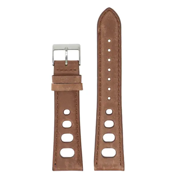 DASSARI Distressed Leather Rally Watch Strap Band Ra7.8 Rust Up