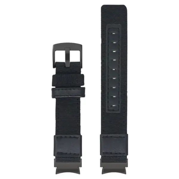 Up Black StrapsCo Rugged Canvas Watch Band Strap with Black Adapter