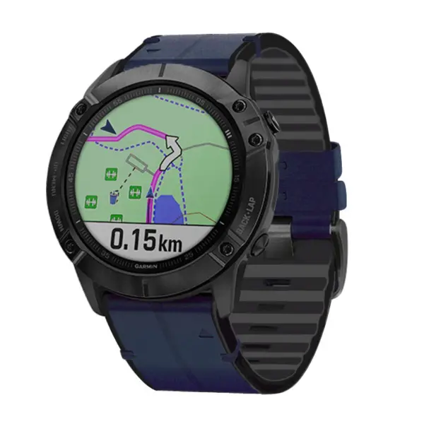 Leather Hybrid Strap For Garmin Tactix 8 - 51mm #5