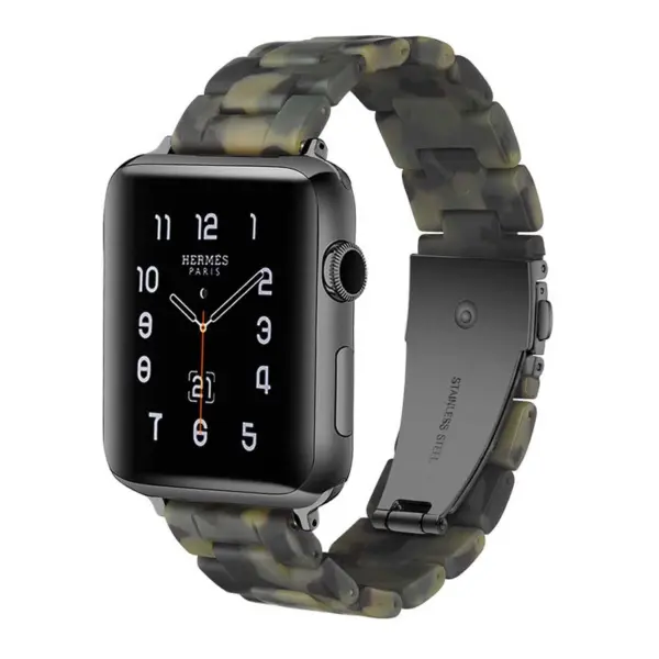 A.w4.11a Main Army Green StrapsCo Marble Band Strap For Apple Watch 38mm 40mm 42mm 44mm