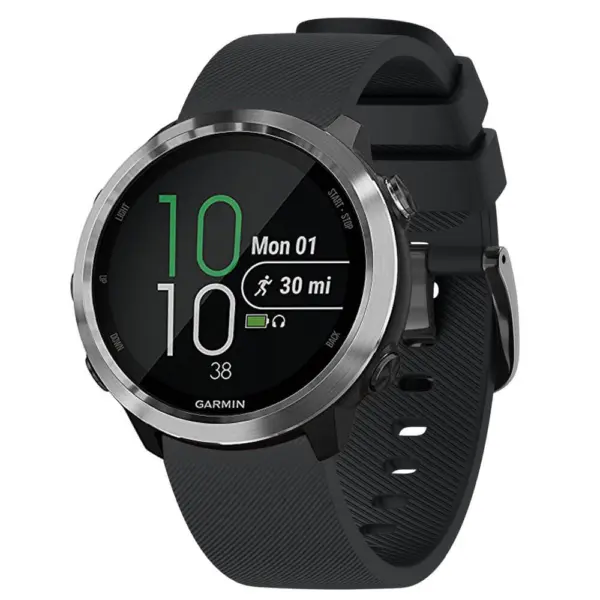 G.r51.1 Main Black StrapsCo Silicone Rubber Watch Band Strap For Garmin Vivomove, Vivoactive & Forerunner