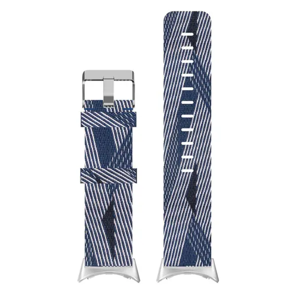 s.ny6 Up Blue & White StrapsCo Nylon Canvas Watch Band Strap 20mm