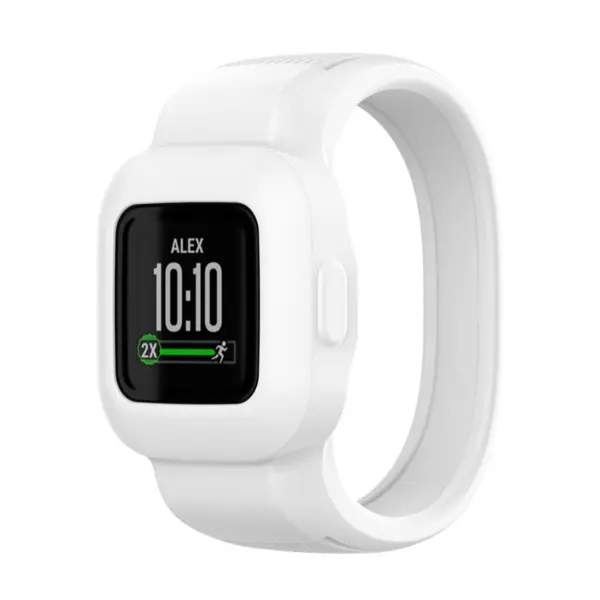 g.r60.22 Main White StrapsCo Rubber Band for Garmin Vivofit Jr. 3 Silicone Watch Strap