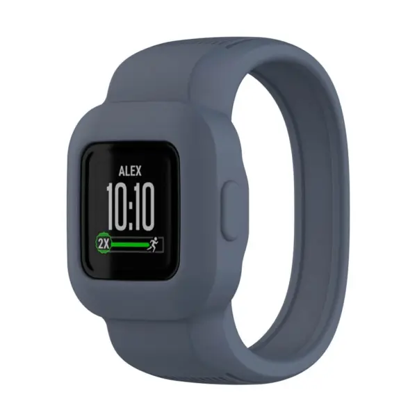 g.r60.5a Main Steel Blue StrapsCo Rubber Band for Garmin Vivofit Jr. 3 Silicone Watch Strap