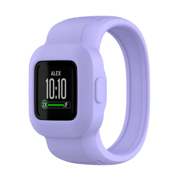 g.r60.18 Main Purple StrapsCo Rubber Band for Garmin Vivofit Jr. 3 Silicone Watch Strap