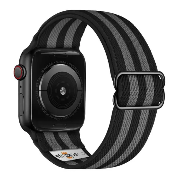 ny100.1.7.mb Back Bond StrapsCo Nylon Stretch Watch Band Strap For Apple Watch 38mm 40mm 41mm 42mm 44mm 45mm 49mm