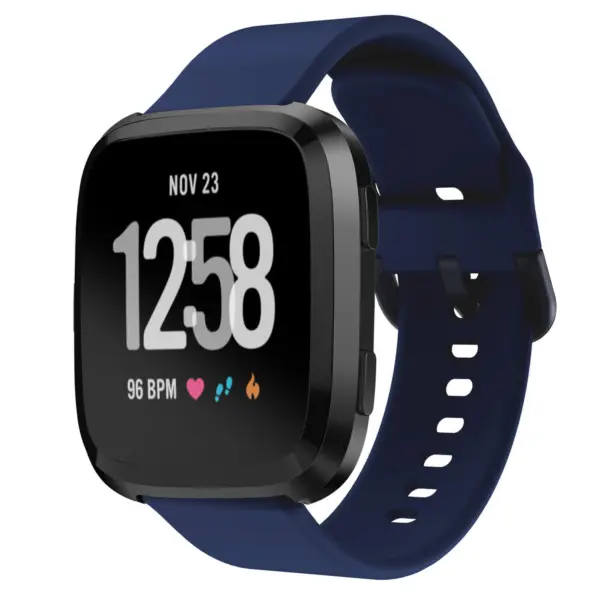 fb.r43.5 Main Blue StrapsCo Silicone Rubber Watch Band Strap for Fitbit Versa