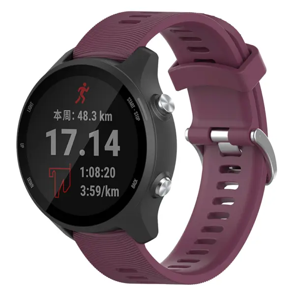 G.r50.18 Main Purple StrapsCo Silicone Rubber Watch Band Strap For Garmin Forerunner 245