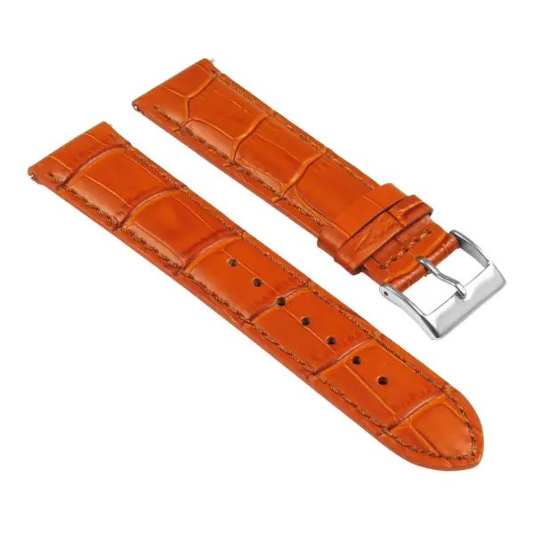 Men's Crocodile Embossed Strap (Long) With Quick Release #85