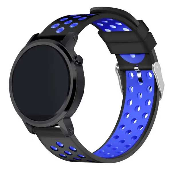 S.r6.1.5 Silicone Sport Quick Release Strap For Gear S3 In Black And Blue