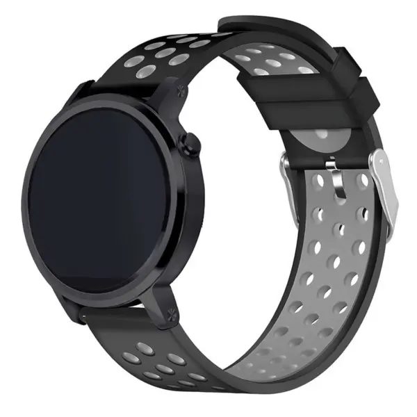 S.r6.1.7 Silicone Sport Quick Release Strap For Gear S3 In Black And Grey