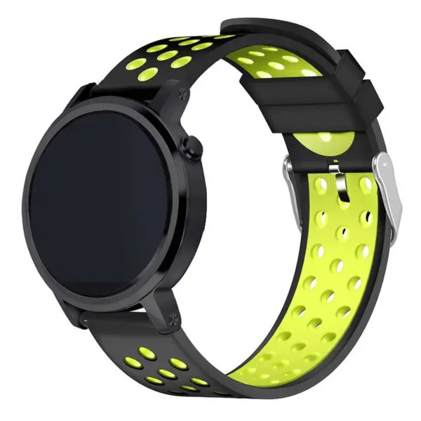 S.r6.1.11 Silicone Sport Quick Release Strap For Gear S3 In Black And Green