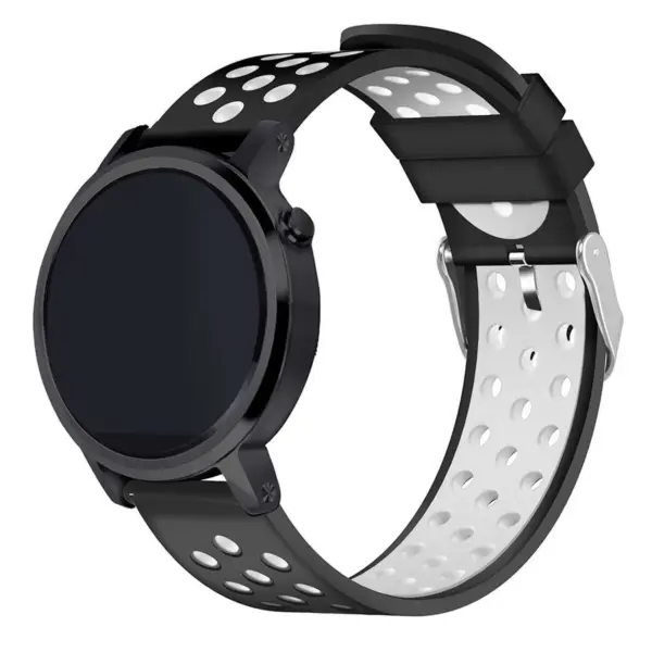 S.r6.1.22 Silicone Sport Quick Release Strap For Gear S3 In Black And White