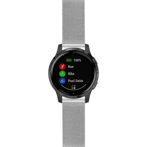 v4s.g.m111 Silver StrapsCo Pro Mesh Stainless Steel Watch Band Strap
