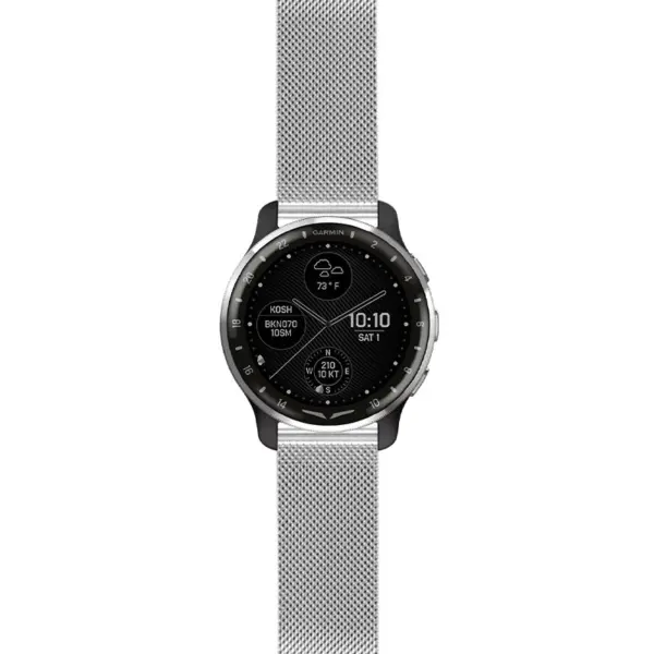dax10.g.m111 Silver StrapsCo Pro Mesh Stainless Steel Watch Band Strap