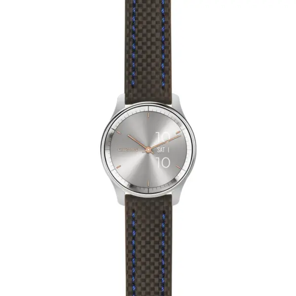 g.vtrd.st25 Main Black & Blue StrapsCo Heavy Duty Carbon Fiber Watch Strap 20mm